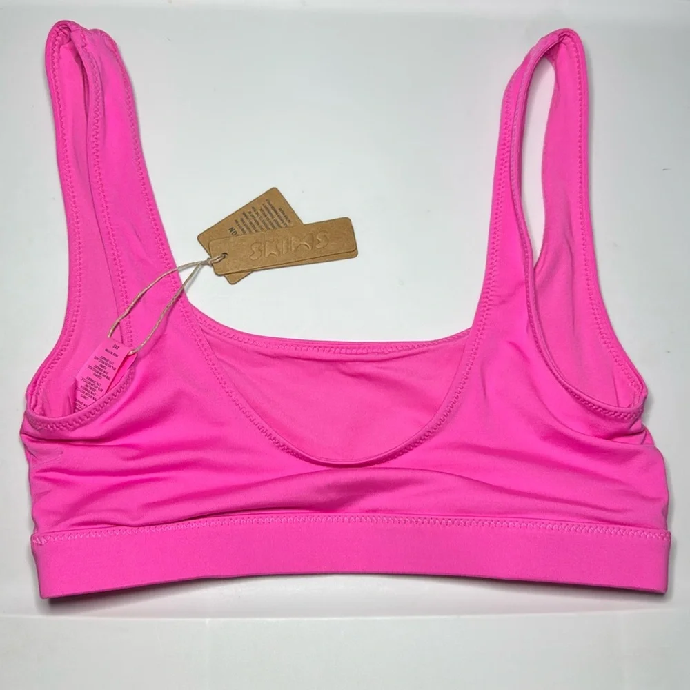 NWT SKIMS SWIM TANK BIKINI TOP TAFFY PINK SIZE XXS